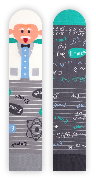 Albert Einstein Socken, Motivsocken oder weitere Themensocken auf Sockeläuft.de
