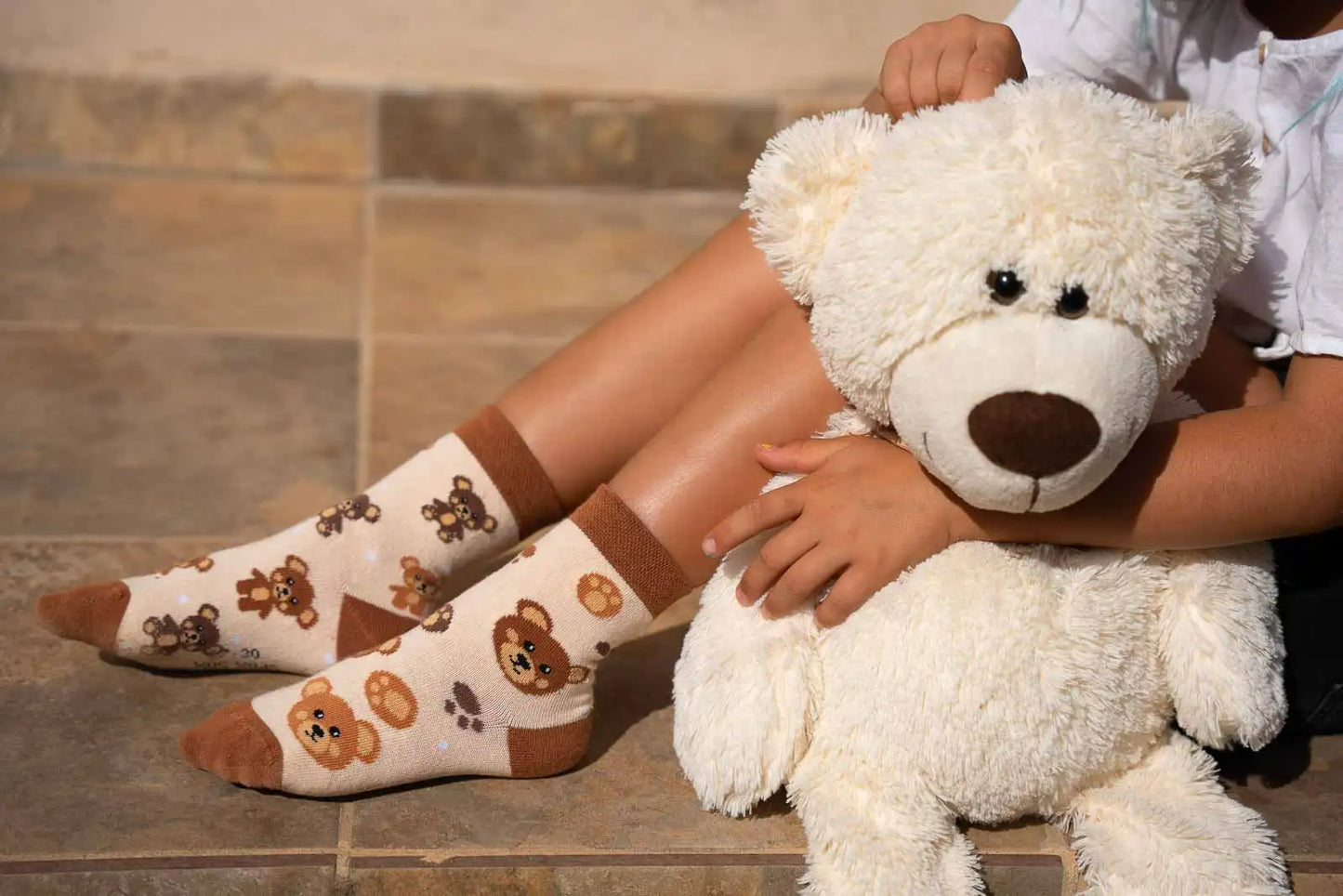 Teddybär Kindersocken, Bären Socken, Motivsocken für Kinder, Geschenkidee für Jungs und Mädchen.