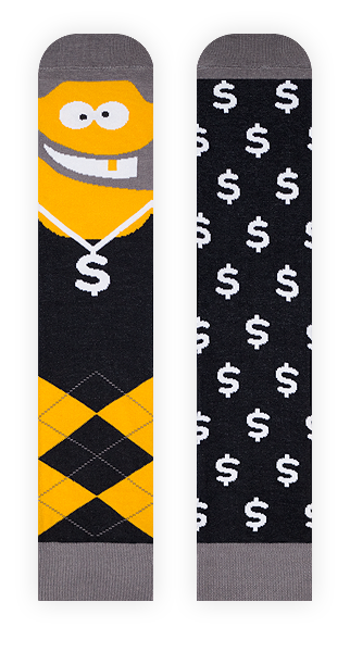 Dollar Socken, Rapper Socken, Motivsocken, Themensocken, Geschenkidee für Rapper.