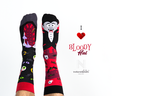 Vampir Socken, Dracula Socken, Halloween Socken, Motivsocken, Themensocken.