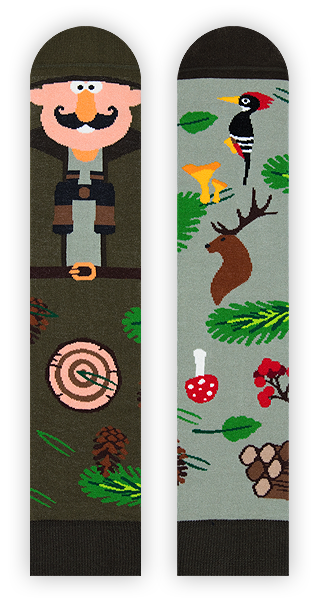 Förster Socken, Jäger Socken, Themensocken, Berufssocken, Motivsocken, Geschenkidee für Förster.
