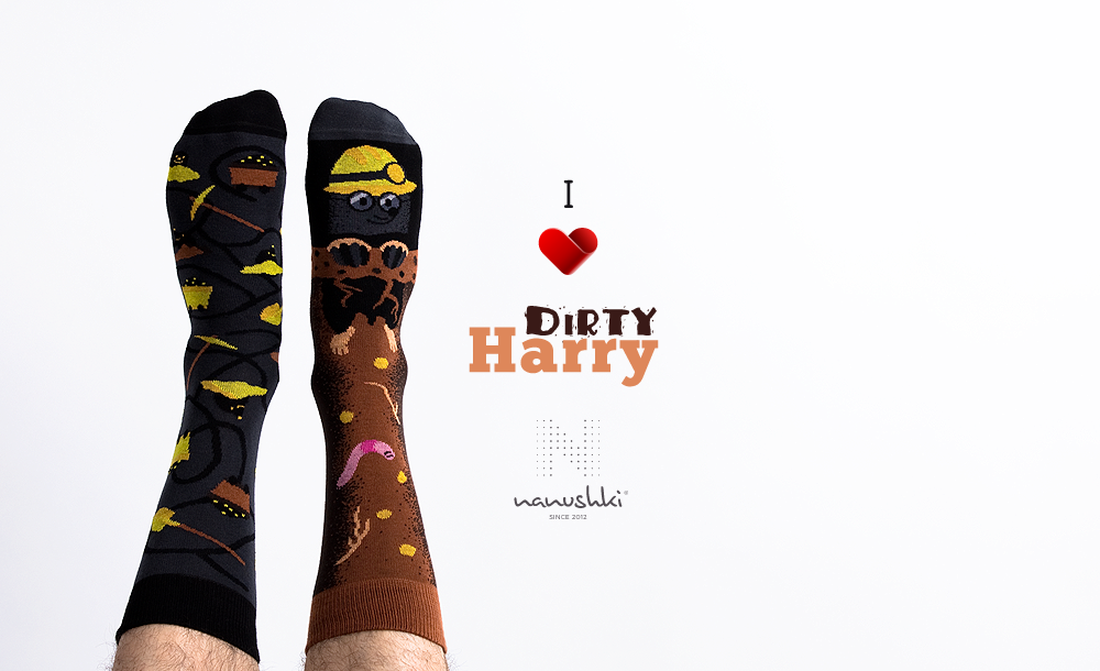 Maulwurf Socken, Socken mit Tiermotiven, Themensocken, Motivsocken, Geschenkidee für Garten und Landschaftsbauer