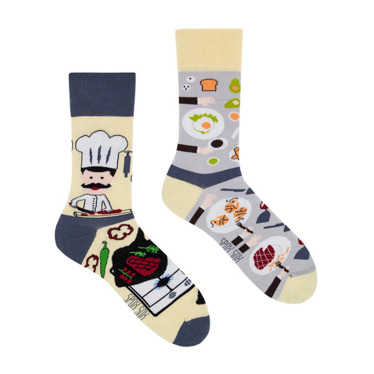 Koch Socken, Küchenchef Socken, Motivsocken, bunte Socken, Geschenkidee für Küchenchef.