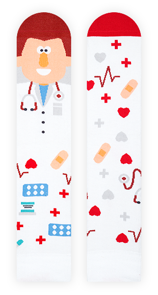 Arztsocken, Doktor Socken, Motivsocken oder weitere Themensocken auf Sockeläuft.de