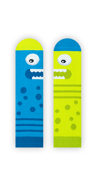 Kindersocken, Monster Socken für Kinder, Motivsocken für Kinder.
