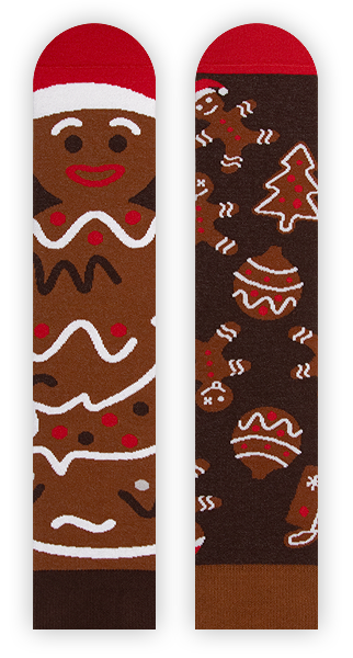 Weihnachtssocken, Lebkuchenmann Socken, Motivsocken, Geschenk zu Weihnachten.