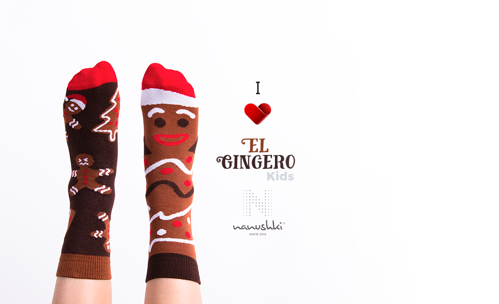Lebkuchenmann Socken, Weihnachtssocken für Kinder, Motivsocken für Kinder.