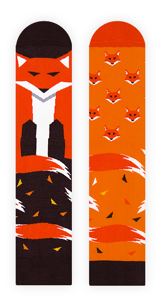 Fuchs Socken, Socken mit Tiermotiven, Themensocken, Motivsocken, Geschenk für Tierpfleger oder Tierarzt.