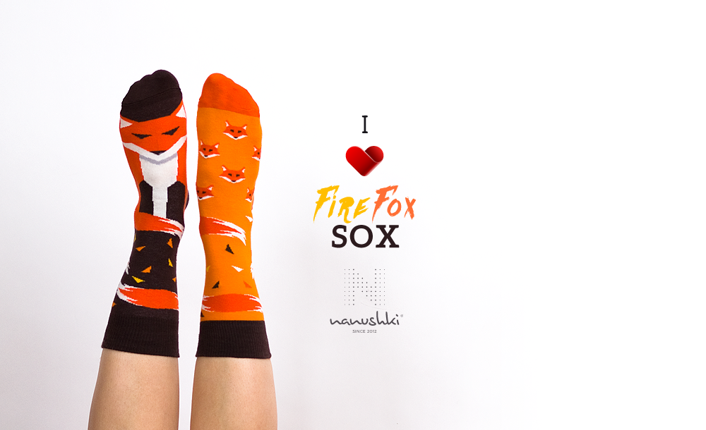 Kindersocken, Fuchs Socken für Kinder, Motivsocken für Kinder.