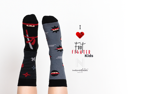 Kindersocken, Ninja Socken für Kinder, Motivsocken für Kinder.
