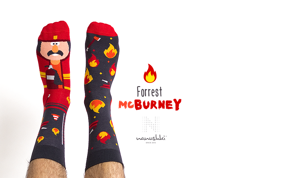 Feuerwehrmann Socken, Feuerwehr Socken, Themensocken, Berufssocken, Motivsocken, Geschenkidee für Feuerwehrmann.