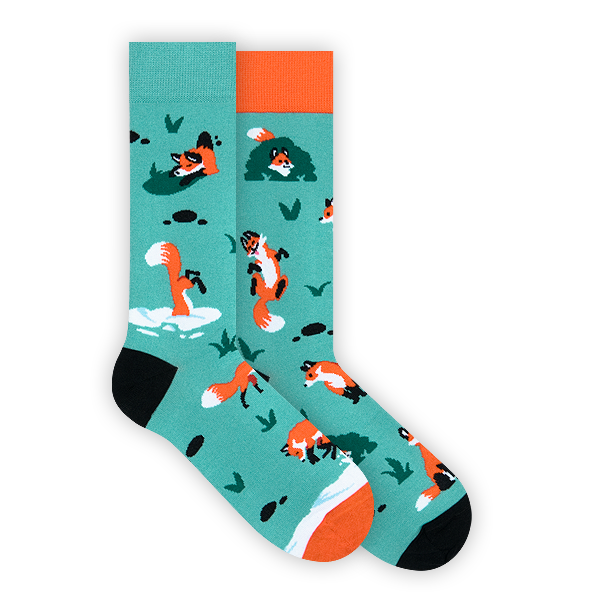 Fuchs Socken, Socken mit Tiermotiven, Themensocken, Motivsocken, Geschenk für Tierpflegerin oder Tierärztin.