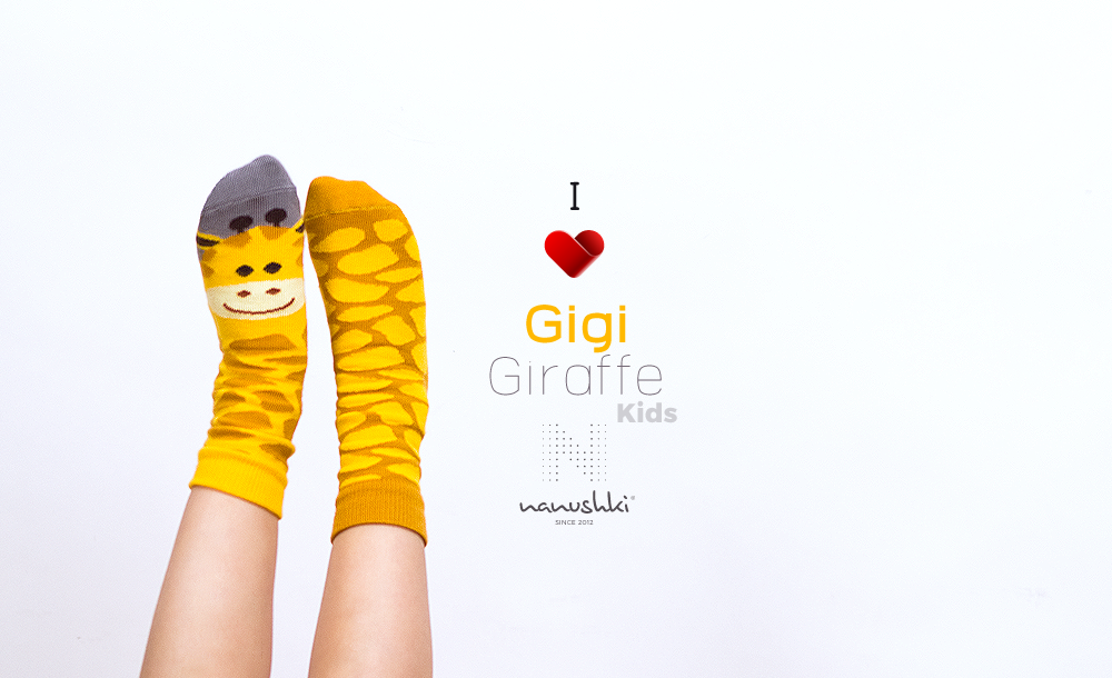 Kindersocken, Giraffen Socken für Kinder, Motivsocken für Kinder.