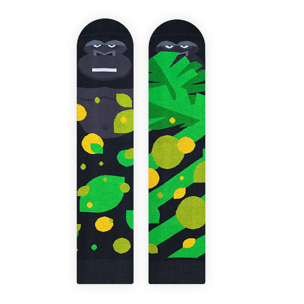 Gorilla Socken, Socken mit Tiermotiven, Themensocken, Motivsocken, Geschenk für Tierpfleger oder Tierarzt.