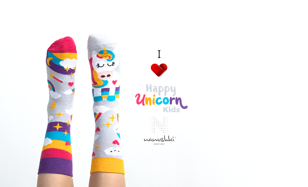 Kindersocken, Einhorn Socken für Kinder, Motivsocken für Kinder.