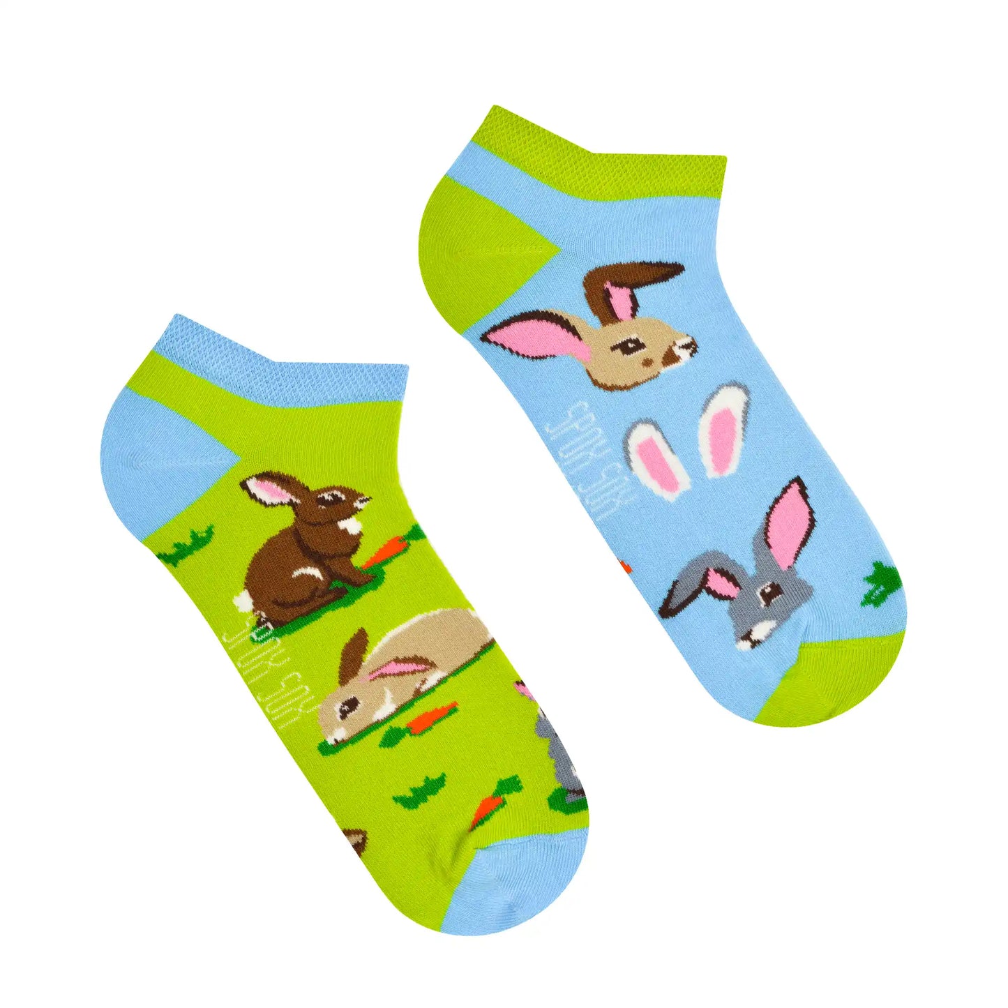 Sneakersocken, Hasen Sneakersocken, bunte Sneakersocken, Sneakersocken mit Motiven.