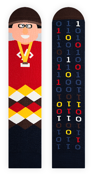 IT Socken, Motivsocken, Themensocken, Berufsocken, Geschenkidee für Informatiker.