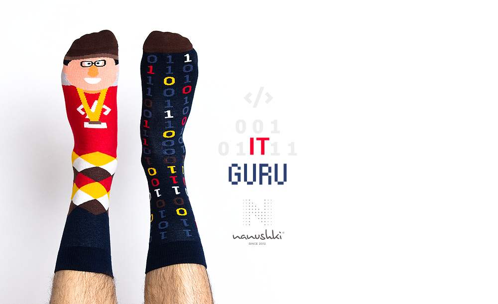 IT Socken, Motivsocken, Themensocken, Berufsocken, Geschenkidee für Informatiker.
