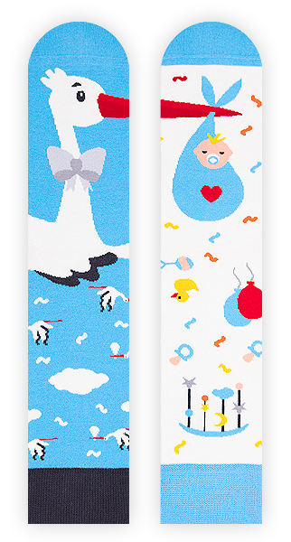 Baby Socken, Geschenkidee für werdende Eltern, Geschenkidee für Hebamme und weitere Motivsocken auf Sockeläuft.de