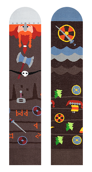 Wikinger Socken, Themensocken, Motivsocken, Geschenkideen für Mittelalter Fans.