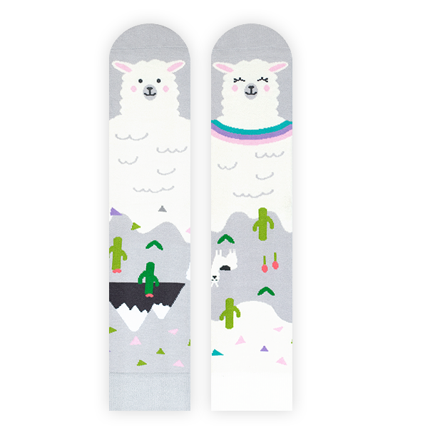 Lama Socken, Socken mit Tiermotiven, Themensocken, Motivsocken, Geschenkidee für die Freundin.