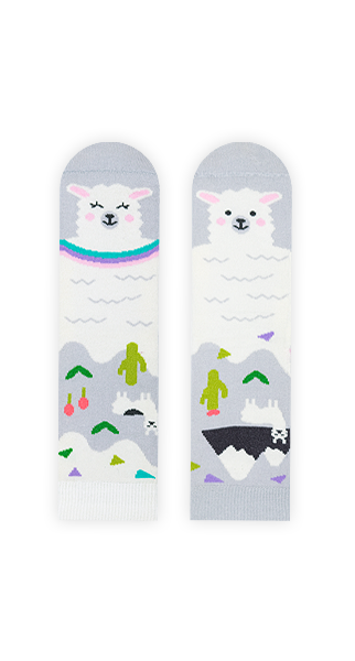 Kindersocken, Lama Socken für Kinder, Motivsocken für Kinder.
