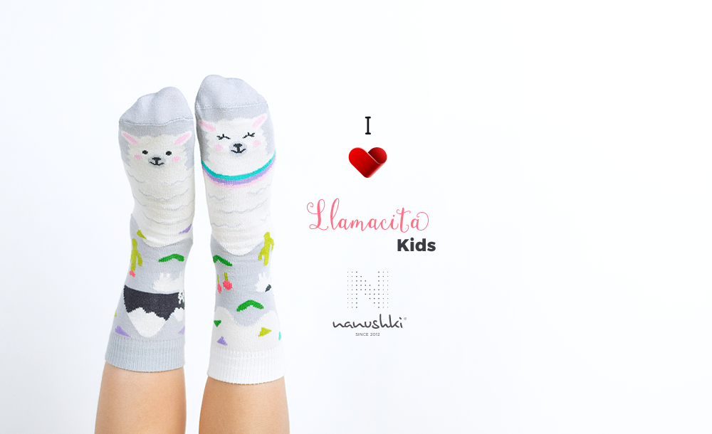 Kindersocken, Lama Socken für Kinder, Motivsocken für Kinder.