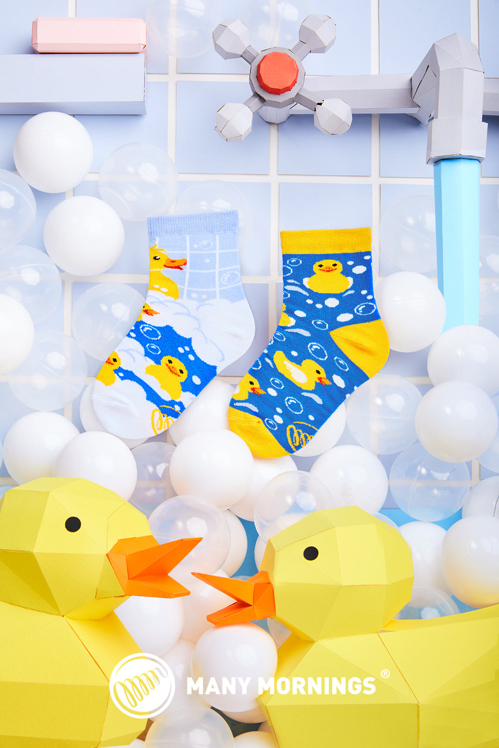 Quietscheentchen Kindersocken, Enten Kindersocken, Motivsocken für Kinder, Geschenkidee für Jungs und Mädchen.