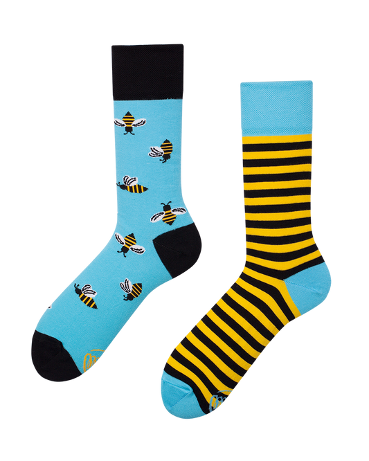 Bienen Socken, Socken mit Tiermotiven, Motivsocken, Themensocken, Geschenkidee für Imkerin.