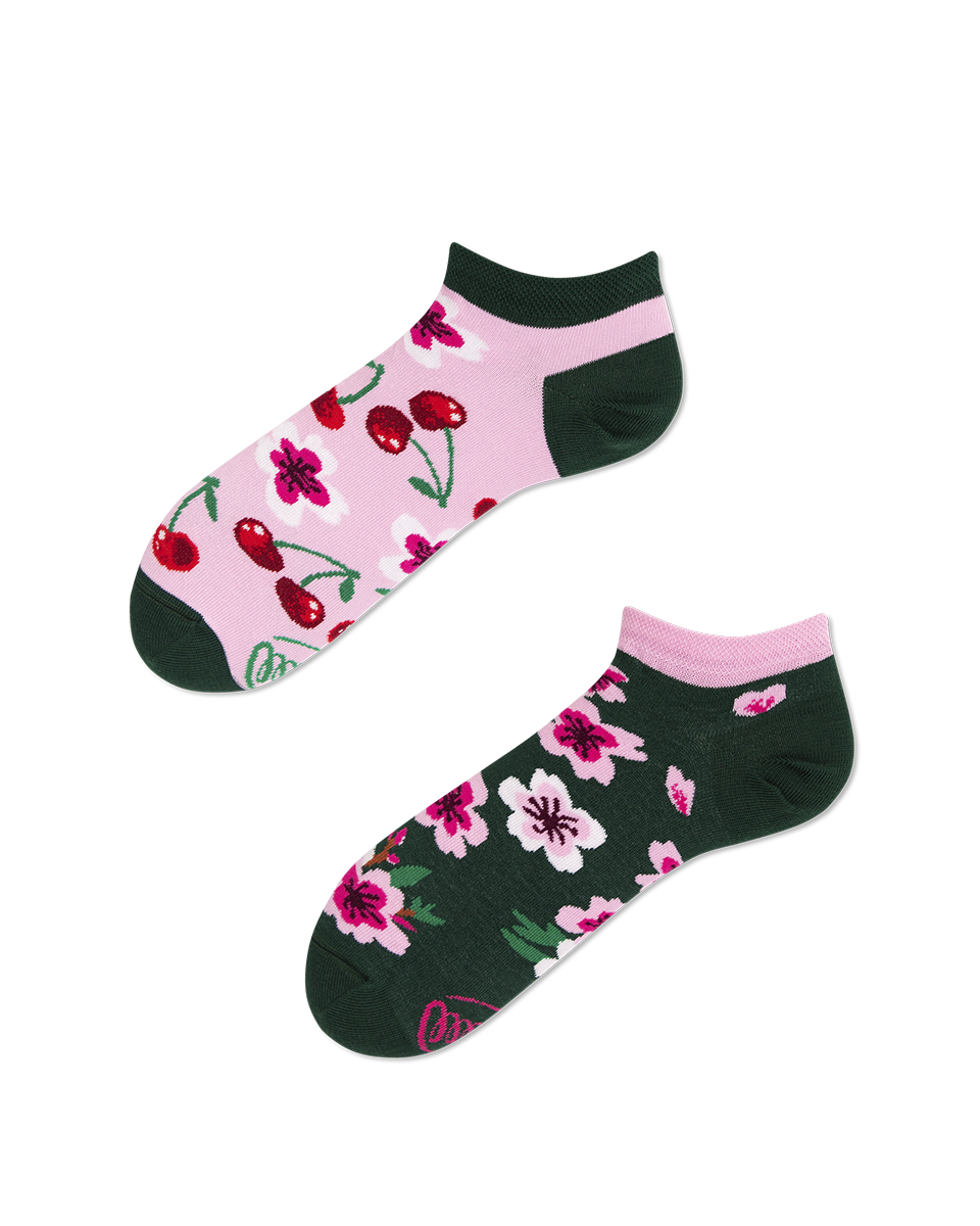 Sneakersocken, Kirsch Sneakersocken, bute Sneakersocken, Sneakersocken mit Motiven.