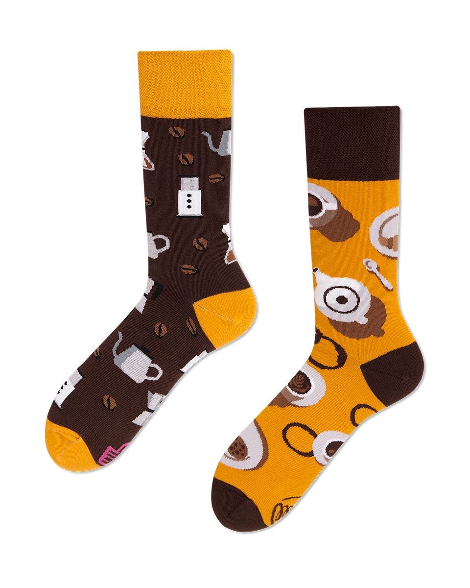 Kaffee Socken, Cappuccino Socken, Motivsocken, Themensocken, Geschenkidee für Barista.