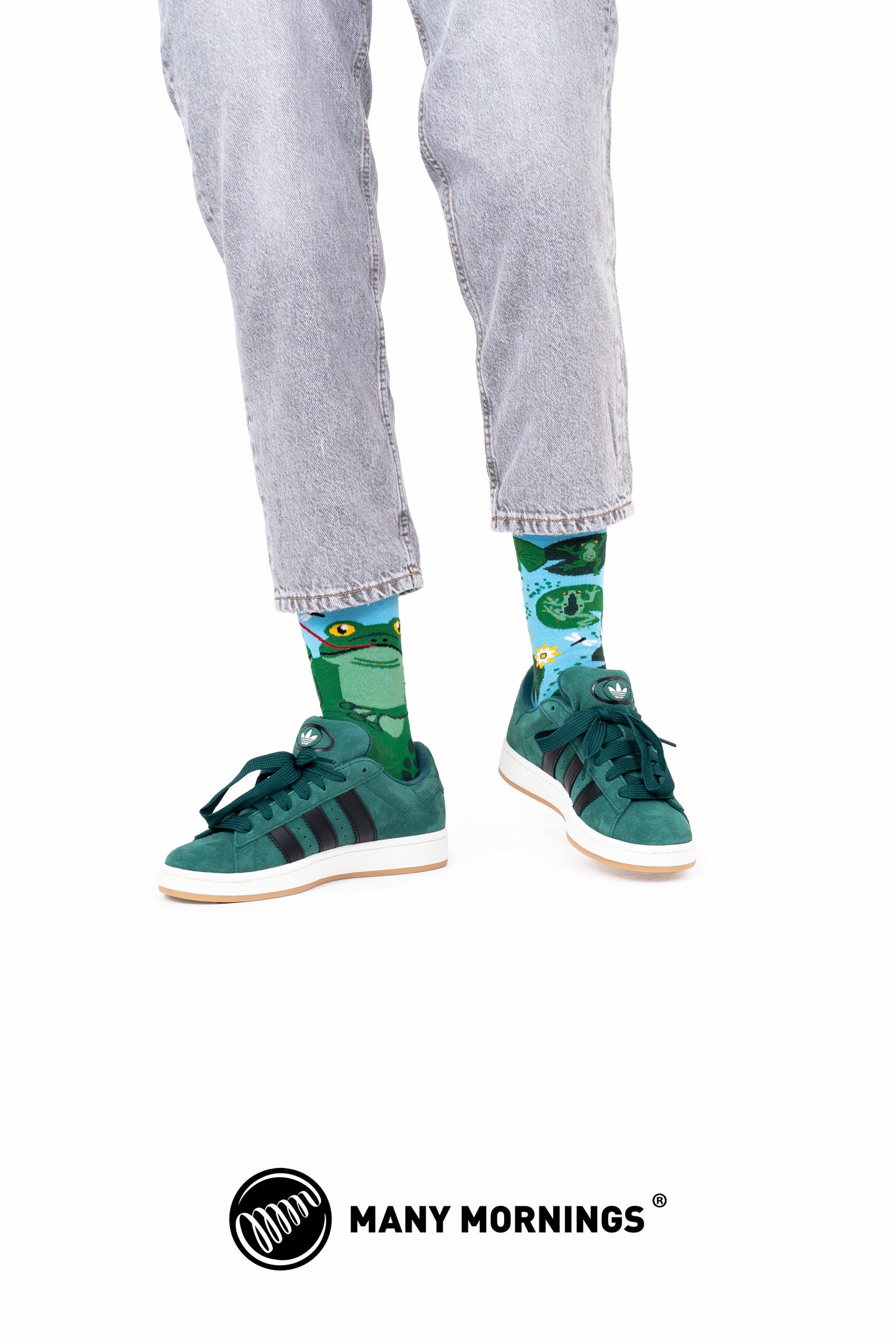 Frosch Socken, Socken mit Tiermotiven, Motivsocken auf Sockeläuft.de