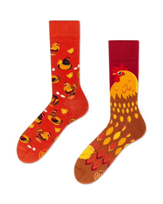 Hahn Socken, Hühner Socken, mit Tiermotiven, Motivsocken, Themensocken, Geschenkidee für Landwirt.