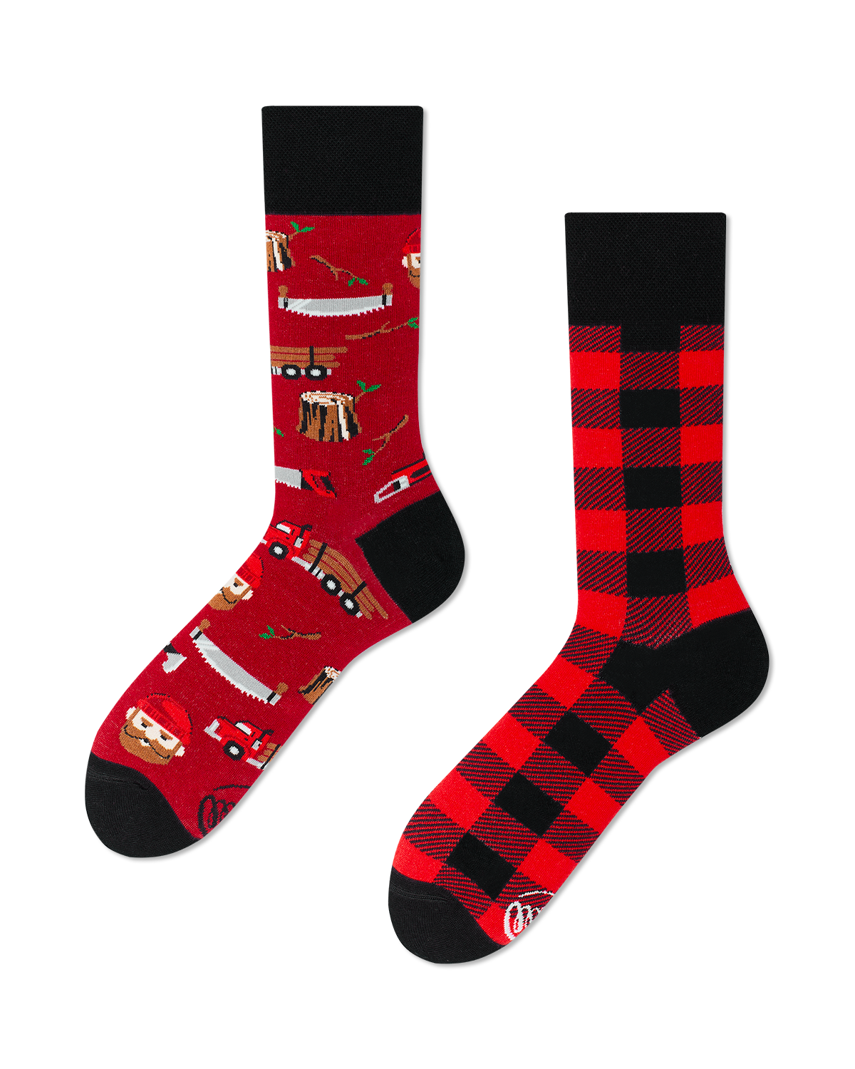 Holzfäller Socken, Tischler Socken, Motivsocken, Themensocken, Geschenkidee für Handwerker.