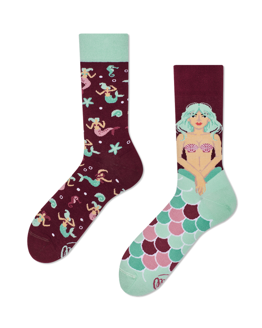 Meerjungfrau Socken, Socken mit Tiermotiven, Motivsocken, Themensocken, Geschenkidee für die Freundin.