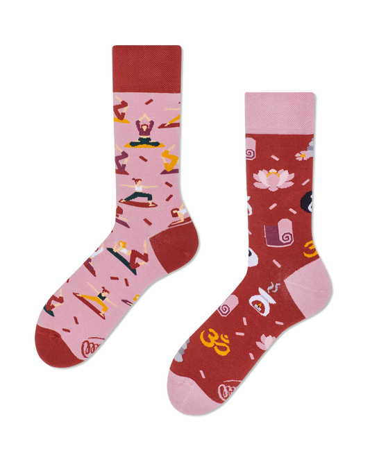 Yoga Socken, Ohm Socken, Motivsocken, Themensocken, Geschenkidee für Yogalehrerin.