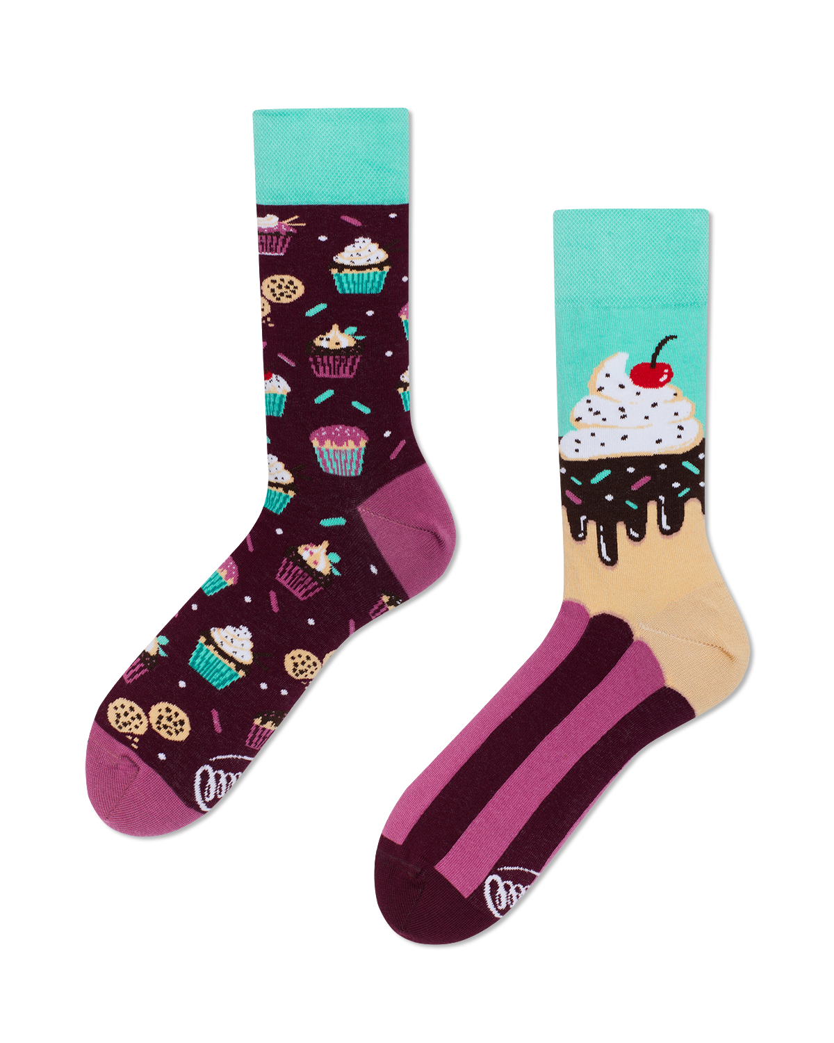 Cupcake Socken, Torten Socken, Motivsocken, Themensocken, Geschenkidee für Konditor.