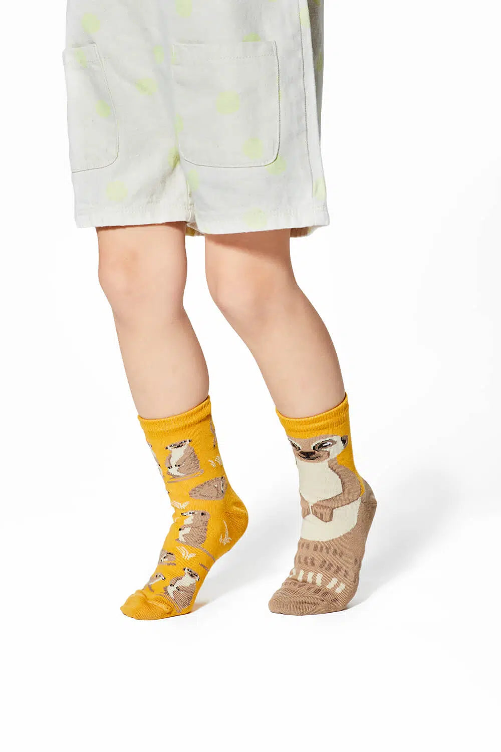 Erdmännchen Kindersocken, Motivsocken für Kinder, Geschenkidee für Jungs und Mädchen.