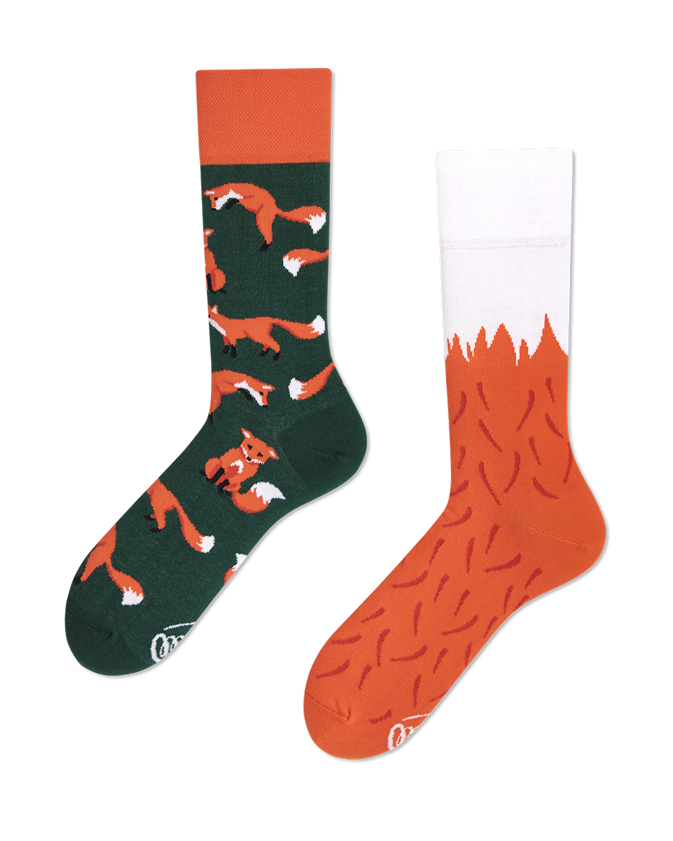 Fuchs Socken, Socken mit Tiermotiven, Motivsocken, Themensocken, Geschenkidee für den Freund.
