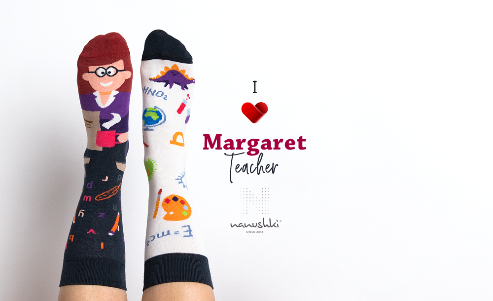 Lehrerin Socken, Motivsocken, Berufssocken, Themensocken, Geschenkidee für Lehrerin.