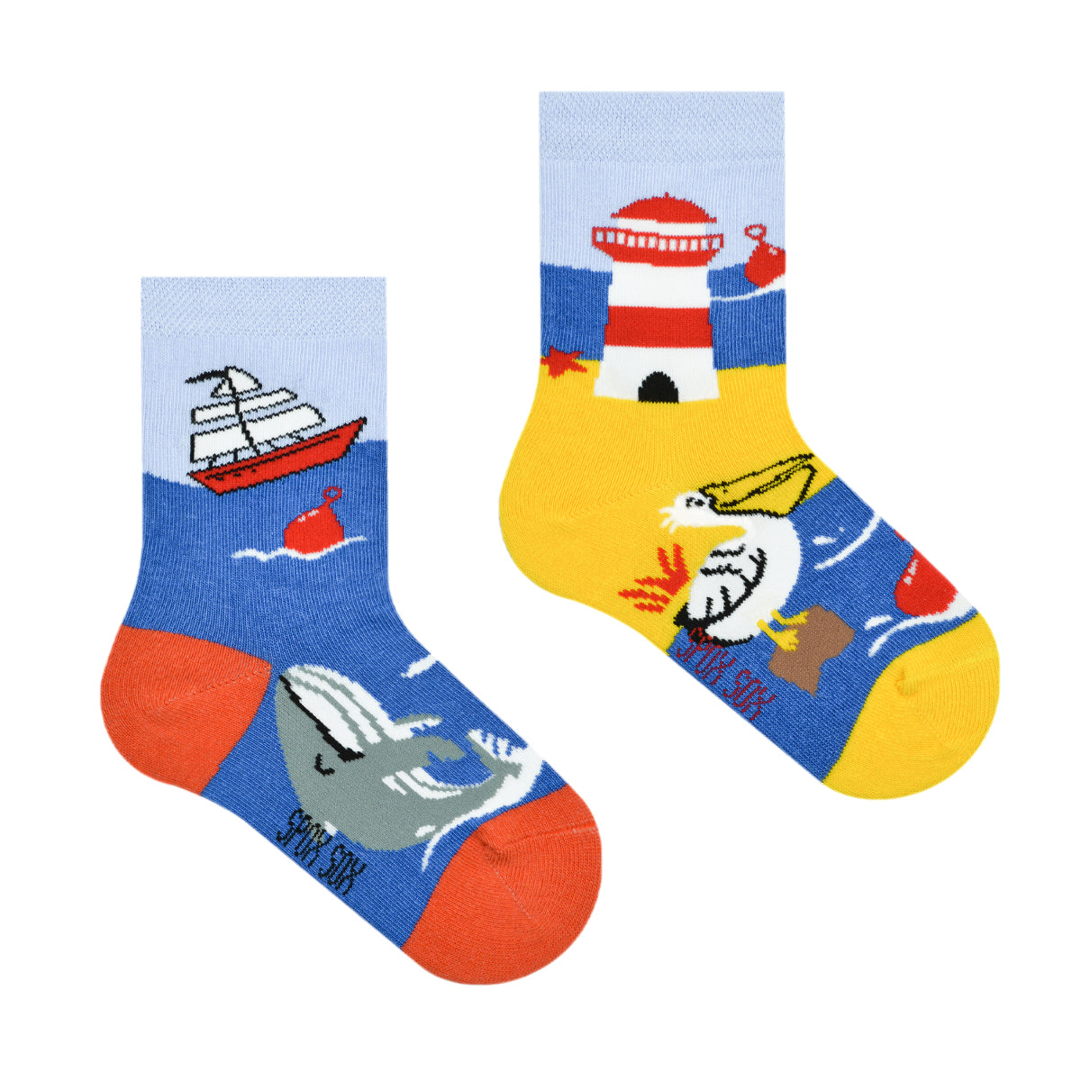 Leuchtturm Kindersocken, Motivsocken für Kinder, Geschenkidee für Jungs und Mädchen.