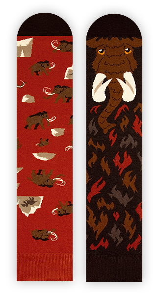 Mammut Socken, Socken mit Tiermotiven, Themensocken, Motivsocken, Geschenk für Tierpfleger oder Tierartz.