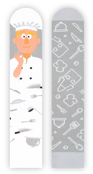 Koch Socken, Geschenk für Küchenchef, Geschenk für Hobbyköche und weitere Motivsocken oder Themensocken auf Sockeläuft.de