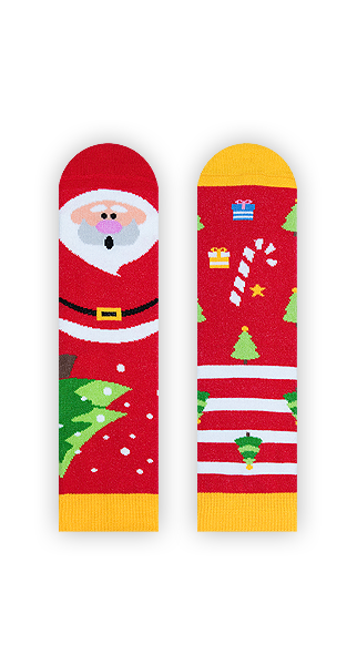 Weihnachtsmann Socken, Weihnachtssocken für Kinder, Motivsocken für Kinder.