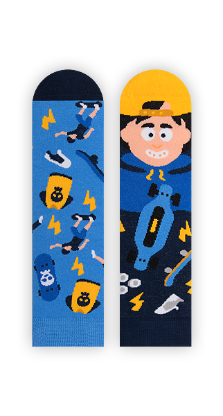 Kindersocken, Skater Socken für Kinder, Motivsocken für Kinder.