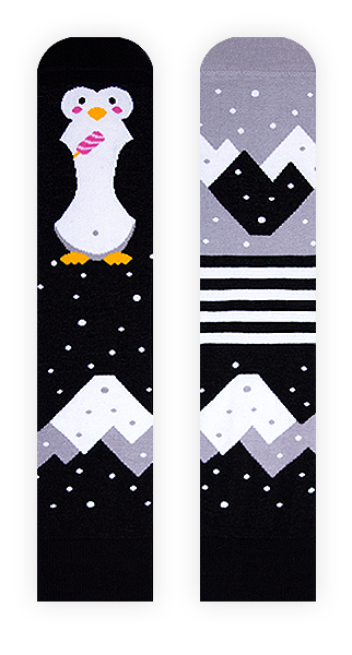 Penguin Socken, Winter Socken, Weihnachtssocken, Motivsocken, Geschenk zu Weihnachten.