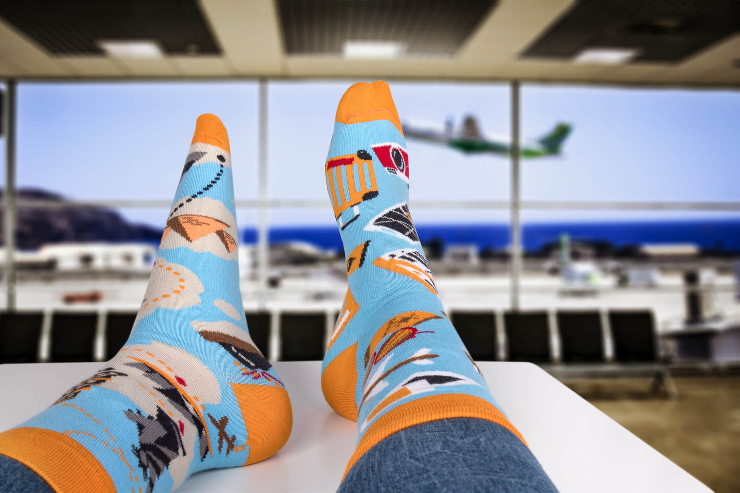 Reise Socken, Socken mit Sehenswürdigkeiten, Motivsocken, bunte Socken, Geschenkidee für Weltenbummler.