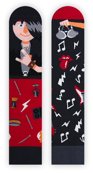 Rolling Stones Socken, Musik Socken, Socken mit Berühmtheiten, Motivsocken, Themensocken, Geschenkidee für Musiker.