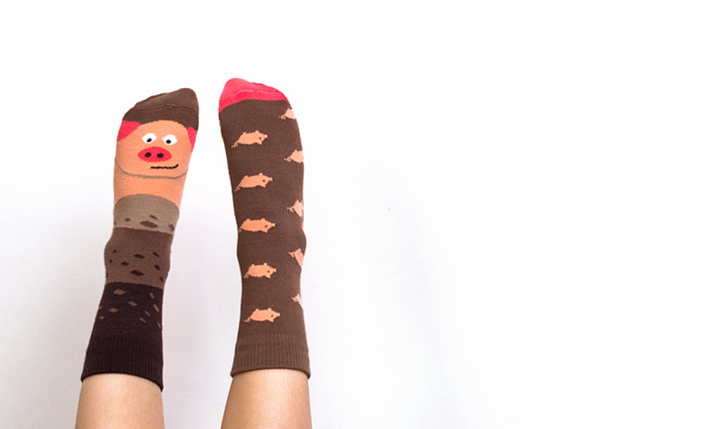 Kindersocken, Schweine Socken für Kinder, Motivsocken für Kinder.