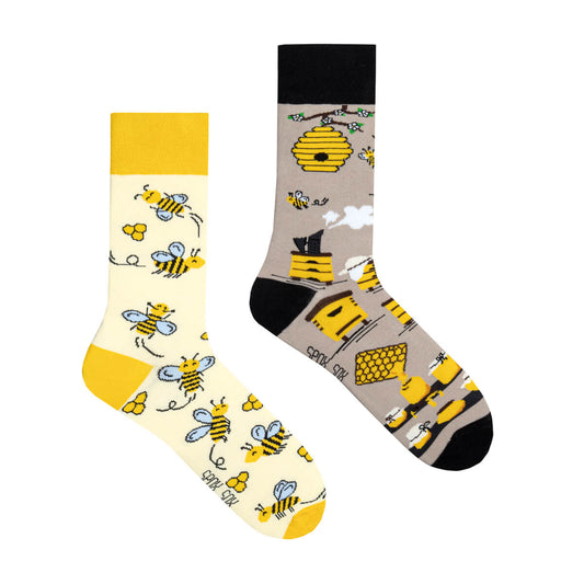 Bienen Socken, Motivsocken, bunte Socken, Geschenkidee für Imka.
